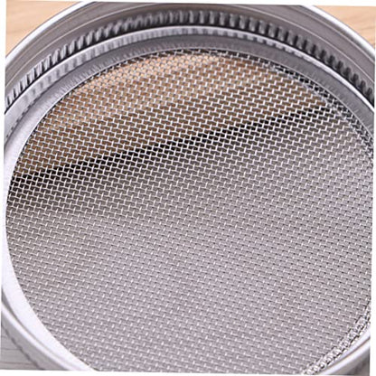 Sprouting Lids for Mason Jars Set of 4 Stainless Steel Wide Mouth Covers 2.75 Inch with Removable Screen for Seed Sprouting Spice Sifting and Kitchen Use