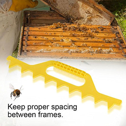 Huhushop Plastic Hive Frame Spacer Beehive Spacing Tool Beekeeping Equipment, 7/8/9 Frames(Yellow)