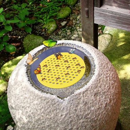 DECOHS 4 Pack Floating Bee Island- 7.87 Inch EVA Foam Floating Bee Watering Station- Butterfly Bee Waterer for Feeding, Bee Bath, Outdoor Garden Decor