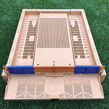 Apimaye Premium Screened Bottom Board 10 Frame Langstroth for Wood Hives with Built in Pollen Trap and Pollen Drawer, Entrance Reducers and Ventilation System for Moisture Control