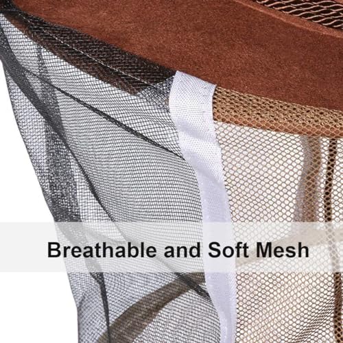 2 Pack Beekeeping Cowboy Hat, Beekeeping Hat with Veil Bee Veil Hat with Visibility Veil Professional Beekeeper Hat Beekeeping Protective Gear - style: Kit B