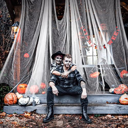 White Cheesecloth, Halloween Decoration Creepy Cloth, 36x360 inches, Absorbent Bleached Cheese Cloth for Event Decoration, Also for Cheese Making, Cooking, Yoghurt & Tofu