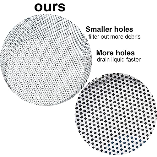 LASSHSWA 3 PCS Kitchen Sink Strainer Stainless Steel, Kitchen Sink Drain Strainer，Sink Strainers with Large Wide Rim 4.5" Diameter for Kitchen Sinks - style: 3 PACK