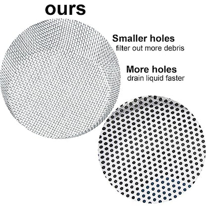 LASSHSWA 4 PCS Kitchen Sink Strainer Stainless Steel, Kitchen Sink Drain Strainer，Sink Strainers with Large Wide Rim 4.5" Diameter for Kitchen Sinks - style: 4 PACK