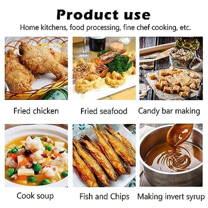 Candy/Deep Fry Oil Thermometer for Frying with 12'' Probe & Pot Clip,- CookingThermometer for Frying Oil Candle Making Hot Deep Fryer (1, 12) - size: 12