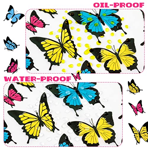100 Pcs Butterfly Wax Paper Sheets, Waterproof Oil-proof Deli Paper Sandwich Wrap, 8.6 x 9.8 Inches, Perfect for Food Preservation, Picnic, Candy Wrap - color: Butterfly