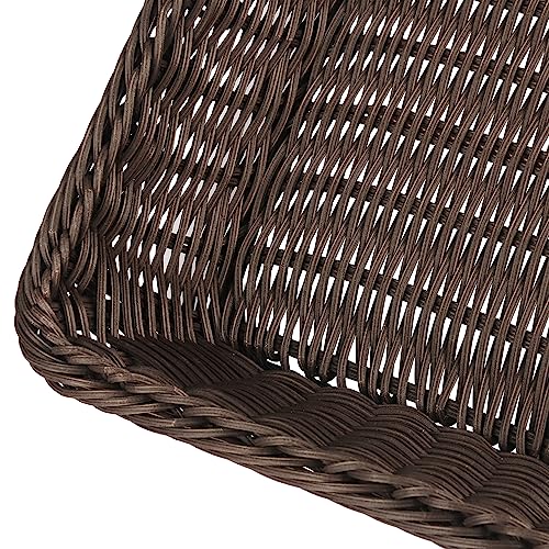 3 PCS 16 Inch Wicker Bread Basket, Woven Serving Basket, Tabletop Food Serving Basket for Restaurant, Bakery, Family Party, Hotel Serving, Fruits, Vegetables and Snacks, coffee, by GNIEMCKIN - size: 3 PCS 16 Inch coffee