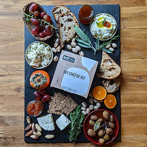 Mini DIY Cheese Kit for Beginners - Ricotta & Farmers Style - 4 Batches, Done 30 Minutes, Vegetarian, Gluten Free & Non-GMO