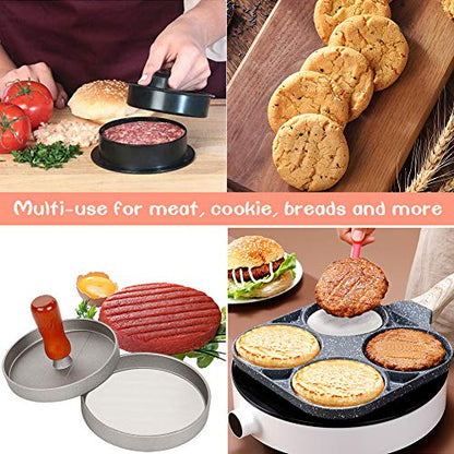Hamburger Patty Paper Round 4.5 Inch, Set of 200, Non Stick Patty Paper Sheets for Burger Press, Patty Serperate and Cake Baking(5.5/6/7/8/9/10/12inch Available) - size: 4.5inch