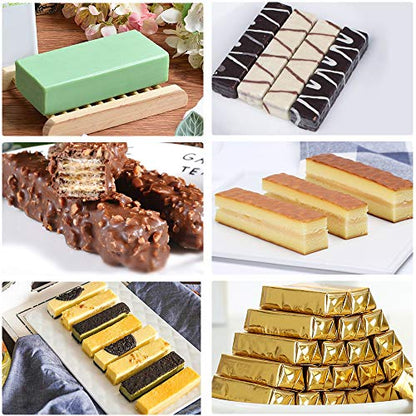 Palksky (2 Pcs) 8 Cavity Rectangle Granola Bar Silicone Mold/Nutrition/Cereal Bar Molds Energy Bar Maker for Chocolate Truffles Ganache Bread Brownie Cornbread Cheesecake Pudding Butter Mould - style: 2PCS 8 Bar Mold