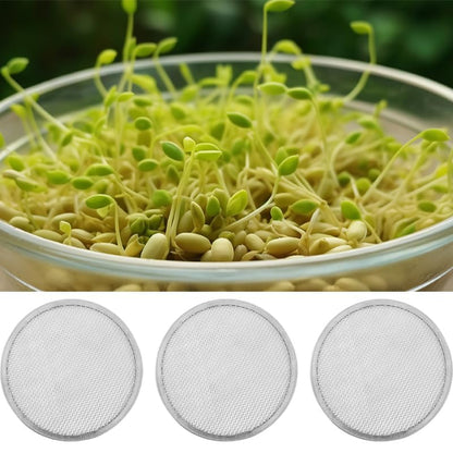 10 Pack Stainless Steel Sprouting Lids for 86mm Wide Mouth Mason Jars - Reusable Mesh Filter Strainer Screens for Beans, Alfalfa, Broccoli Sprouts - Easy Clean
