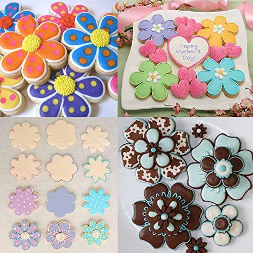 Flower Cookie Cutter, Pack of 5… - style: C-Flower
