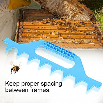 7/8/9 Frame Hive Spacer for Spacing Bee Frames, Plastic Hive Frame Spacer Equipment Plastic Frame Spacer Plastic Bee Hive Frame Spcing Tool Bee Box Spacer Beekeeping Accessories (Blue 7 Frame) - color: blue 7 Frame