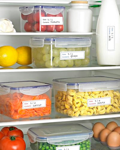 320pcs Removable Freezer Labels, 1 x 3 Inch Food Storage Stickers Food Labels, Refrigerator Freezer Paper Label, Mason Jar Labels Easy Clean Leaves No Residue, Red and Blue - color: Blue and Red